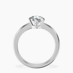 Platinum Eva Six Prong Knife Edge Lab Diamond Ring side right image one