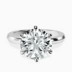 Platinum Eva Six Prong Knife Edge Lab Diamond Ring front image