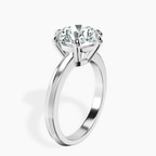Platinum Eva Six Prong Knife Edge Lab Diamond Ring standing product image one