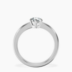 10kt White Gold Eva Six Prong Knife Edge Lab Diamond Ring side right image one