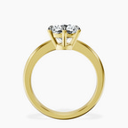 18kt Yellow Gold Eva Six Prong Knife Edge Lab Diamond Ring side right image one