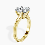 18kt Yellow Gold Eva Six Prong Knife Edge Lab Diamond Ring standing product image one