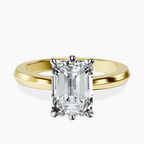 14kt Yellow Gold Eva Six Prong Knife Edge Lab Diamond Ring front image