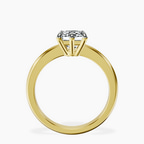 14kt Yellow Gold Eva Six Prong Knife Edge Lab Diamond Ring side right image one