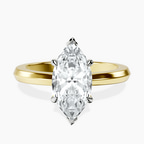 14ct Yellow Gold Eva Six Prong Knife Edge Lab Diamond Ring front image