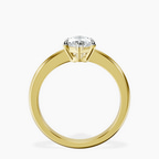 14ct Yellow Gold Eva Six Prong Knife Edge Lab Diamond Ring side right image one