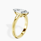 18kt Yellow Gold Eva Six Prong Knife Edge Lab Diamond Ring standing product image one