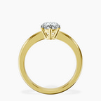 14ct Yellow Gold Eva Six Prong Knife Edge Lab Diamond Ring side right image one