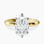 14kt Yellow Gold Eva Six Prong Knife Edge Lab Diamond Ring front image