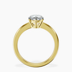 14kt Yellow Gold Eva Six Prong Knife Edge Lab Diamond Ring side right image one