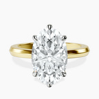 18kt Yellow Gold Eva Six Prong Knife Edge Lab Diamond Ring front image