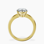 18kt Yellow Gold Eva Six Prong Knife Edge Lab Diamond Ring side right image one