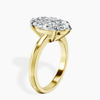 18kt Yellow Gold Eva Six Prong Knife Edge Lab Diamond Ring standing product image one
