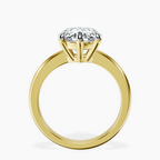 18kt Yellow Gold Eva Six Prong Knife Edge Lab Diamond Ring side right image one
