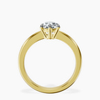 18ct Yellow Gold Eva Six Prong Knife Edge Lab Diamond Ring side right image one