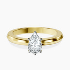14kt Yellow Gold Eva Six Prong Knife Edge Lab Diamond Ring front image