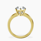 18kt Yellow Gold Eva Six Prong Knife Edge Lab Diamond Ring side right image one