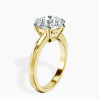 18kt Yellow Gold Eva Six Prong Knife Edge Lab Diamond Ring standing product image one