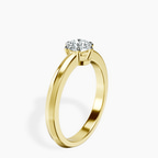 14kt Yellow Gold Eva Six Prong Knife Edge Lab Diamond Ring standing product image one