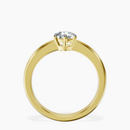 14kt Yellow Gold Eva Six Prong Knife Edge Lab Diamond Ring side right image one