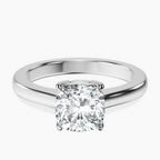 Platinum Demi Four Prong Lab Diamond Ring front image