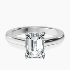Platinum Demi Four Prong Lab Diamond Ring front image