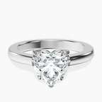 Platinum Demi Four Prong Lab Diamond Ring front image