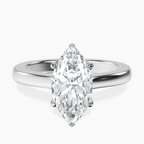 Platinum Demi Four Prong Lab Diamond Ring front image