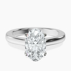 Platinum Demi Four Prong Lab Diamond Ring front image