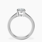 2.06 ct. oval Demi Four Prong Ring in 18kt white gold side right image one