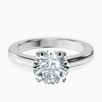 Platinum Demi Four Prong Lab Diamond Ring front image
