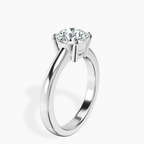 Platinum Demi Four Prong Lab Diamond Ring standing product image one