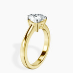 14kt Yellow Gold Demi Four Prong Lab Diamond Ring standing product image one