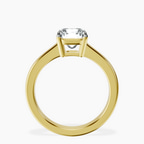 14kt Yellow Gold Demi Four Prong Lab Diamond Ring side right image one