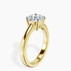 14kt Yellow Gold Demi Four Prong Lab Diamond Ring standing product image one