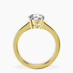 14kt Yellow Gold Demi Four Prong Lab Diamond Ring side right image one