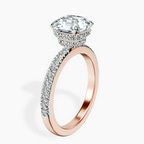 10kt Rose Gold Kourtney Kardashian Secret Double Halo Eternity Lab Diamond Ring standing product image one