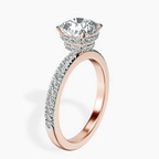 10kt Rose Gold Kourtney Kardashian Secret Double Halo Eternity Lab Diamond Ring standing product image one