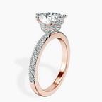 10kt Rose Gold Kourtney Kardashian Secret Double Halo Eternity Lab Diamond Ring standing product image one