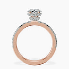 2.06 ct. oval Kourtney Kardashian Engagement Ring in 14kt rose gold side right image one