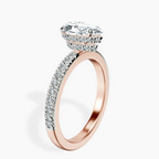10kt Rose Gold Kourtney Kardashian Secret Double Halo Eternity Lab Diamond Ring standing product image one
