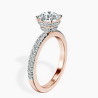 9ct Rose Gold Jia Secret Double Halo Eternity Lab Diamond Ring standing product image one