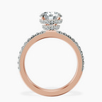9ct Rose Gold Jia Secret Double Halo Eternity Lab Diamond Ring side right image one