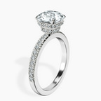 Platinum Kourtney Kardashian Secret Double Halo Eternity Lab Diamond Ring standing product image one