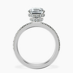 Platinum Kourtney Kardashian Secret Double Halo Eternity Lab Diamond Ring side right image one