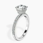1.49 ct. cushion Jia Halo Eternity Ring in 10kt white gold standing product image one