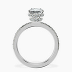1.49 ct. cushion Jia Halo Eternity Ring in 10kt white gold side right image one
