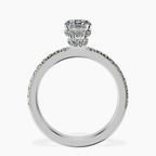 Platinum Kourtney Kardashian Secret Double Halo Eternity Lab Diamond Ring side right image one