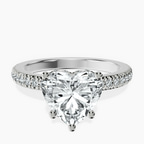 Platinum Kourtney Kardashian Secret Double Halo Eternity Lab Diamond Ring front image