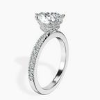 Platinum Kourtney Kardashian Secret Double Halo Eternity Lab Diamond Ring standing product image one